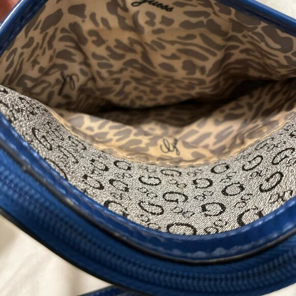 GUESS Anagram Messenger Crossbody Bag - Light Brown & Navy - Picture 3 of 5